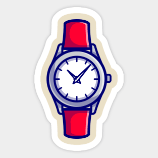 Wristwatch Cartoon Illustration Sticker